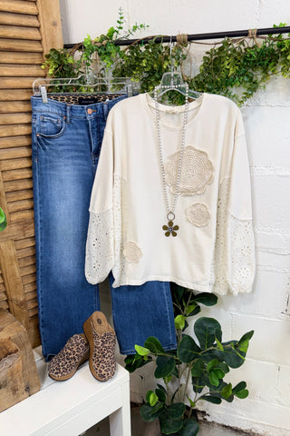 Staci Top Ecru by Easel