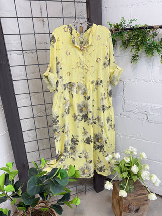 Enchanted Maxi Dress Yellow Dresses S & F/ Italy