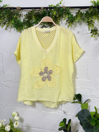 Spring Bling Top Lemon limited stock Shirts & Tops New Afeis
