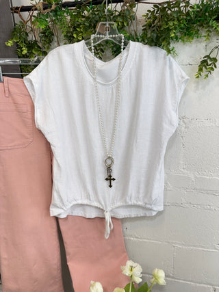 Santina Top White Shirts & Tops Allison