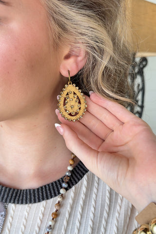 Sparkle Sparkle Earrings Champagne by Pink Panache Earrings Pink Panache