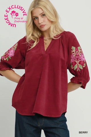 Seasoned Top Berry by Umgee Shirts & Tops Umgee