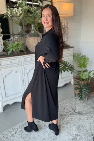 Janet Long Dress Black by Umgee Dresses Umgee