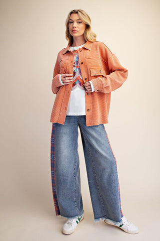 Wheeler Shacket Rust by Easel