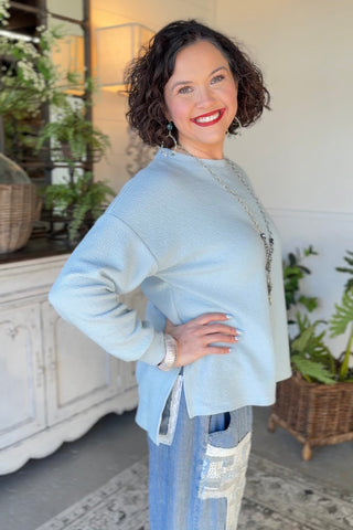 Jamie Top Blue Fog Shirts & Tops Tres Bien