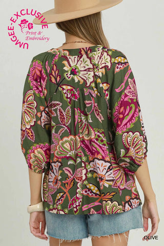 Bethany Olive by Umgee Shirts & Tops Umgee