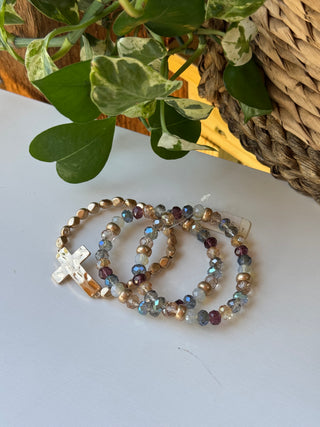 Pure Joy Cross Bracelet Natural Bracelets SM Style