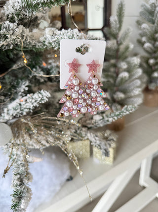 Ornamental Tree Earrings Earrings Pink Panache