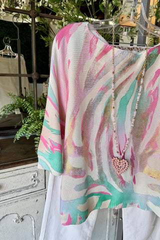 High Tide Sweater Pink Multi Sweater OHLALA