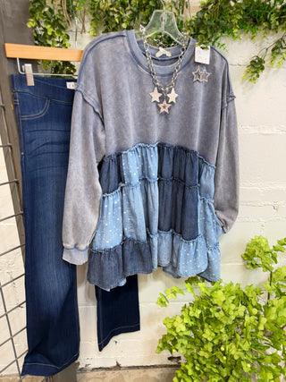 Starlit Top Slate Blue