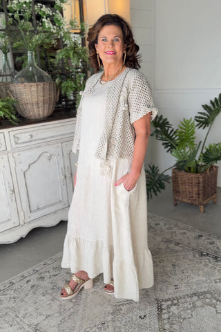 Gretta Maxi Dress Taupe Dresses S & F/ Italy