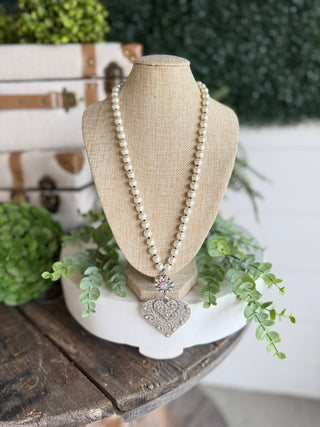 Emotion Necklace Silver/Pearl Necklaces BFF