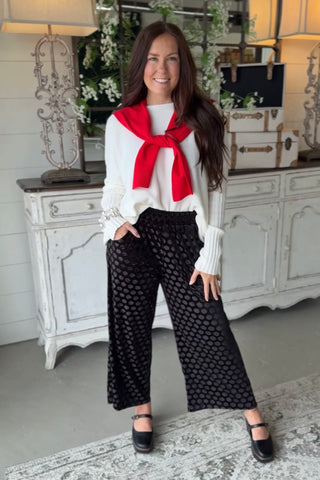 Dreamy Dot Pants Black by Umgee Pants Umgee