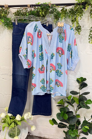Waverly Top Blue by Umgee