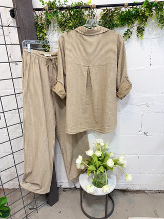 St Pete Top Taupe Shirts & Tops Giada Fashion