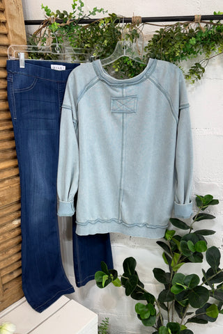 Beth Top Dusty Blue by Easel Shirts & Tops Easel