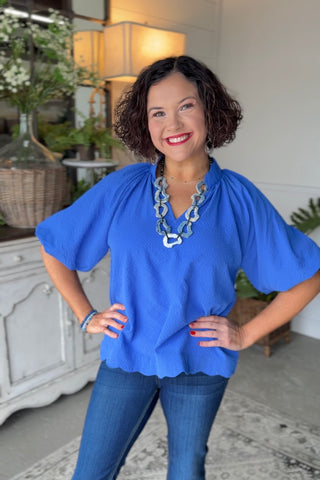 Avery Top Ocean by Umgee Shirts & Tops Umgee