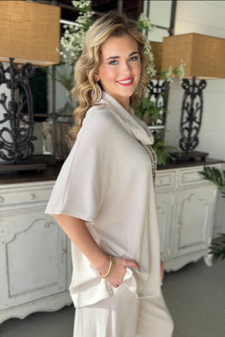 Villa Pant Set Oatmeal Top & Pant Set Dear Scarlett