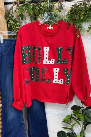 Jolly Bling Top Red Shirts & Tops Main Strip