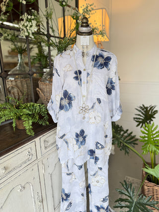 Oceanside Linen Top White Top S F Moda