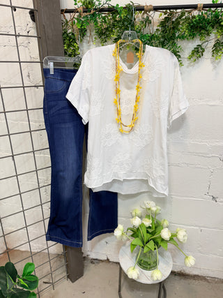 Jamison Top White Shirts & Tops Giada Fashion