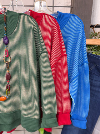 Elevate Sweater Green sweater Zenana