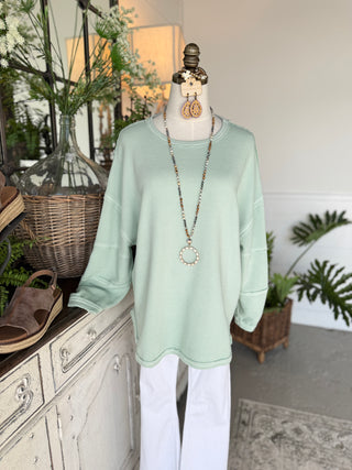 Duffy Top Dusty Mint Shirts & Tops Blu Pepper