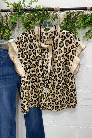 Zena Top Ivory Leopard by Jodifl Shirts & Tops Jodifl