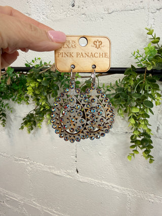 Big Sparkle Earrings Silver by Pink Panache RESTOCK Soon Pink Panache