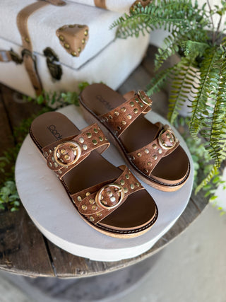 Told You So Sandals Cognac by Corky’s Sandal Corky's Footwear