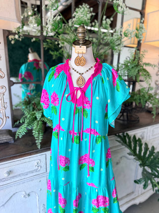Isabella Long Dress Jade by Umgee Dresses Umgee