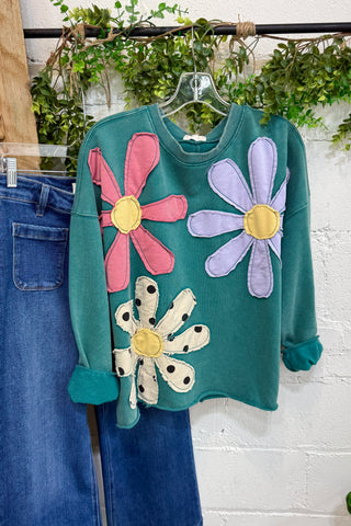 Petal Crush Top Teal by Easel Shirts & Tops Easel
