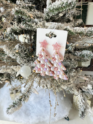 Ornamental Tree Earrings Earrings Pink Panache