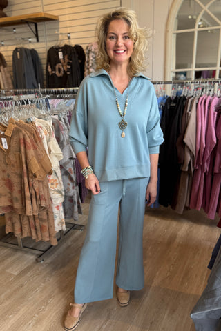 Abby Scuba Set Blue Grey