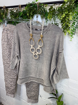 Janie Sweater Mocha Sweater Zenana