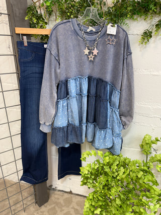 Starlit Top Slate Blue