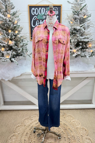 Rosey Santa Red Multi Shacket Shacket J coons