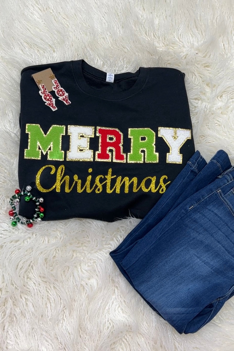 Merry Christmas Sweatshirt - carol's boutique
