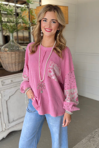 Cozy Petals Candy Pink by Easel Shirts & Tops Easel