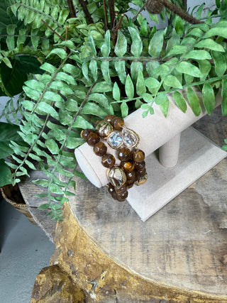 Little Rock Bracelet Set Brown
