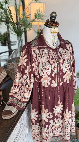 Betsy Dress Brown by Gigio