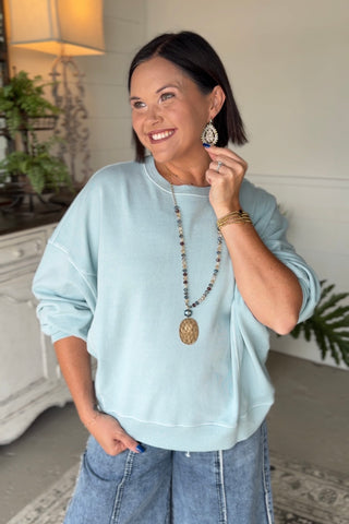 Hang On Sweatshirt Lt Blue