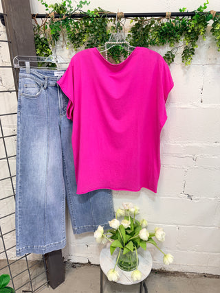 Keely Top Fuchsia Shirts & Tops Giada Fashion