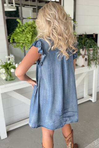 Lettie Dress Dark Denim S / Dark Denim