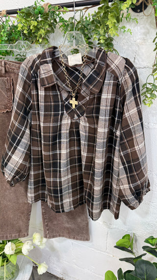 Rowan Top Espresso by Umgee