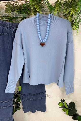 Viola Sweater Sky Blue by Jodifl