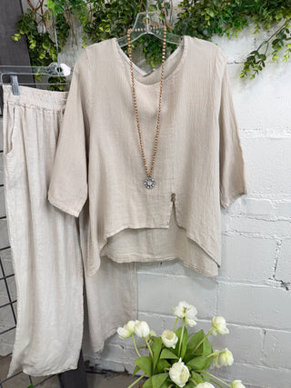 Aneesa Top Sand Shirts & Tops Sole Luna
