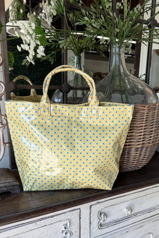 Lulu Mac Polka Dot Tote Yellow Tote Lulu Mac
