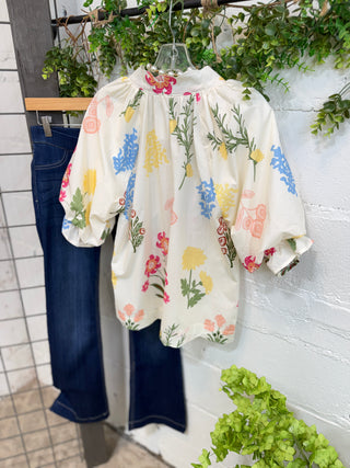 Maci Top Cream Floral by Umgee Shirts & Tops Umgee