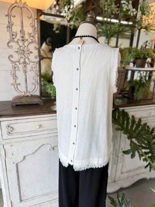 Peggy Sleeveless Top Eggshell by Umgee Shirts & Tops Umgee